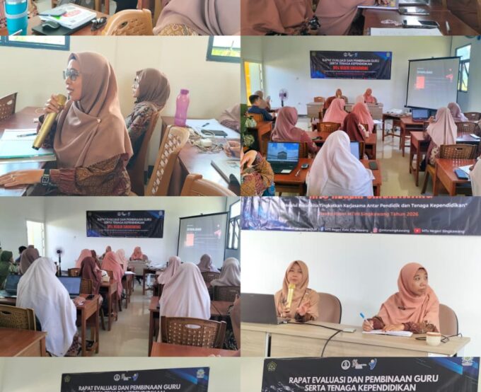 MTsN Singkawang Gelar Rapat Evaluasi dan Pembinaan Guru serta Tenaga Kependidikan